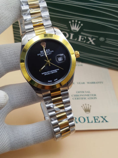 Rolex Oyester Perpetual Date Just Two Tone Watch With Date Adjustment Like Original