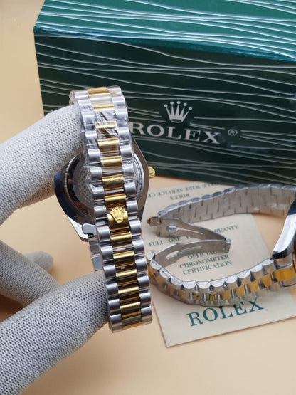 Rolex Oyester Perpetual Date Just Two Tone Watch With Date Adjustment Like Original